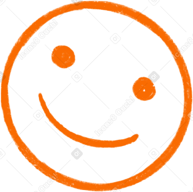 orange smiley face Illustration in PNG, SVG