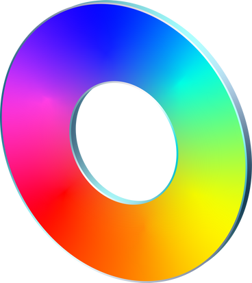 Объемная графическая круглая палитра в PNG, SVG