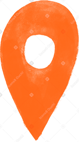 orange gps sign Illustration in PNG, SVG