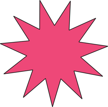 Big pink star PNG, SVG