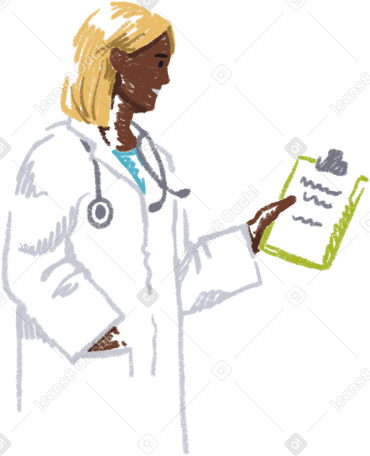female doctor with a clipboard PNG, SVG