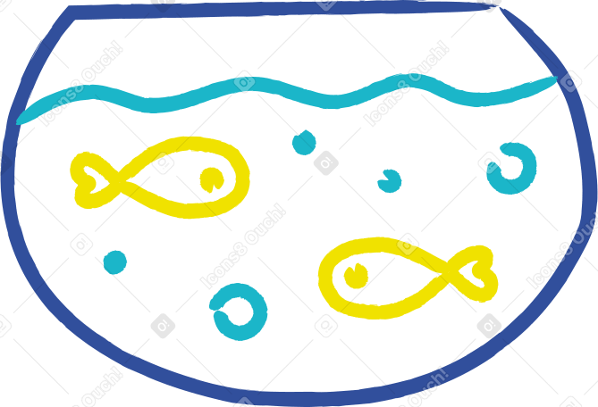 aquário com peixes PNG, SVG