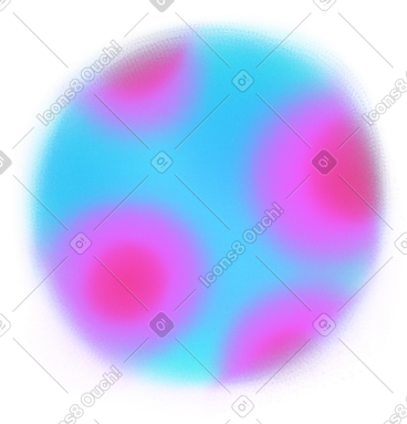 Blue planet with pink spots PNG, SVG