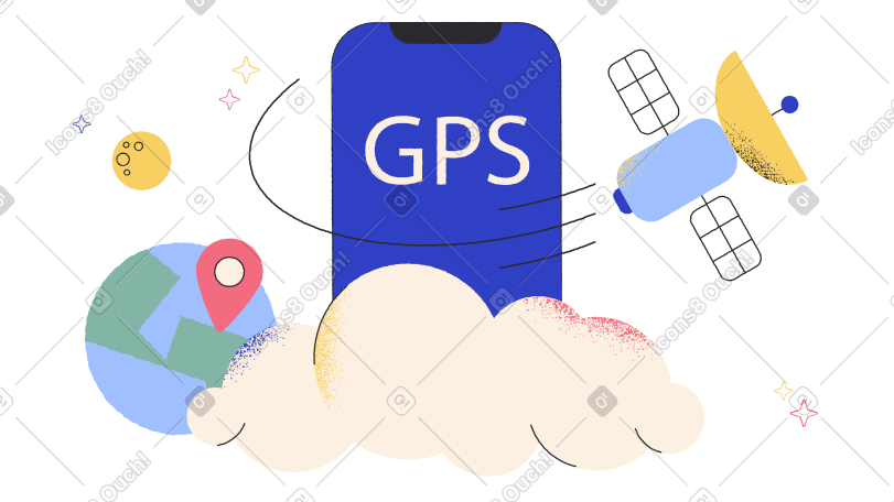 带 gps 的太空电话 PNG, SVG