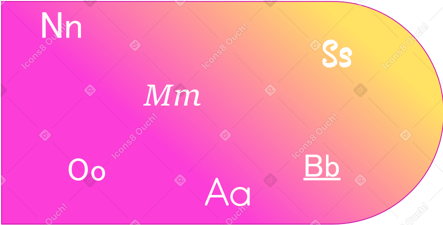 粉色背景与字体 PNG, SVG