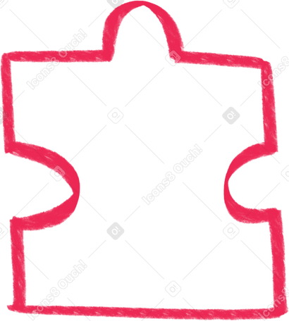 red puzzle piece PNG, SVG