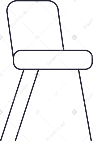 white chair with backrest PNG, SVG