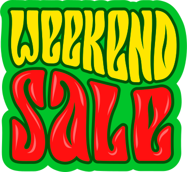lettering weekend sale text PNG, SVG