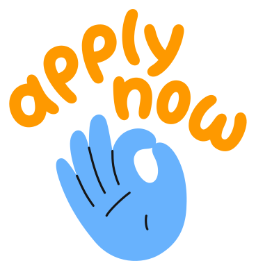 hand and lettering apply now sticker animated illustration in GIF, Lottie (JSON), AE