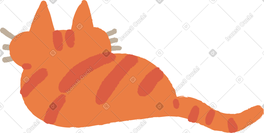 躺着的猫 PNG, SVG