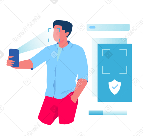 Sécurité biométrique pour déverrouiller le téléphone PNG, SVG