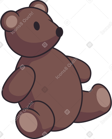sitting bear toy в PNG, SVG