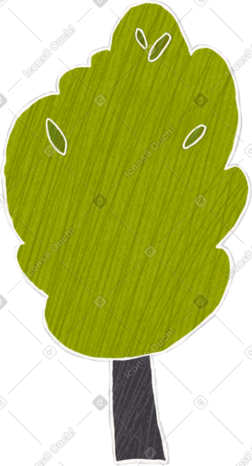 Big green tree PNG, SVG