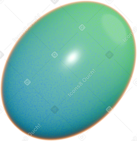 3D 緑の卵 PNG、SVG