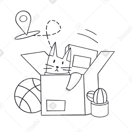 delivery concept with box and geolocation icon PNG, SVG