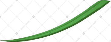 Single short and thin grass leaf PNG, SVG