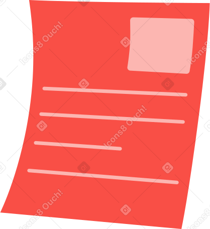 red paper sheet Illustration in PNG, SVG