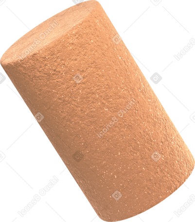 3D Cylindre texturé en pierre PNG, SVG