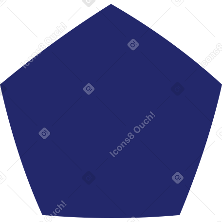 pentagon dark blue Illustration in PNG, SVG