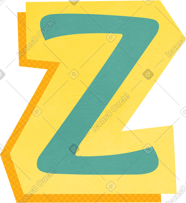 Collage capital letter z PNG, SVG