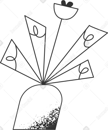 화분에 심은 꽃 PNG, SVG