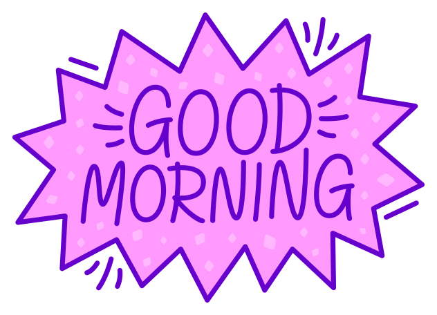 lettering good morning Illustration in PNG, SVG