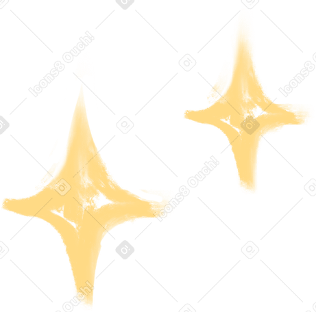 two yellow stars PNG、SVG