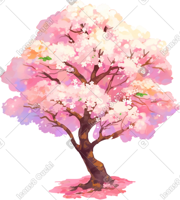 樱花树 PNG, SVG