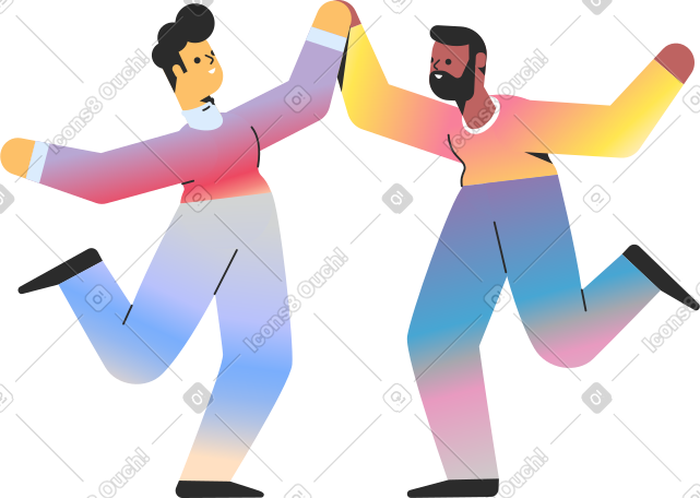 几个男人在跳舞 PNG, SVG