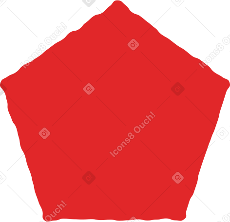 red pentagon PNG, SVG