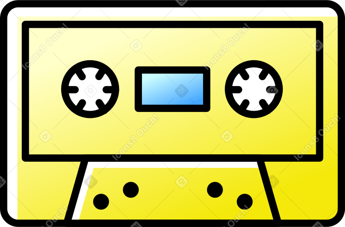 audio cassette Illustration in PNG, SVG