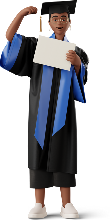 graduated student holding diploma PNG, SVG