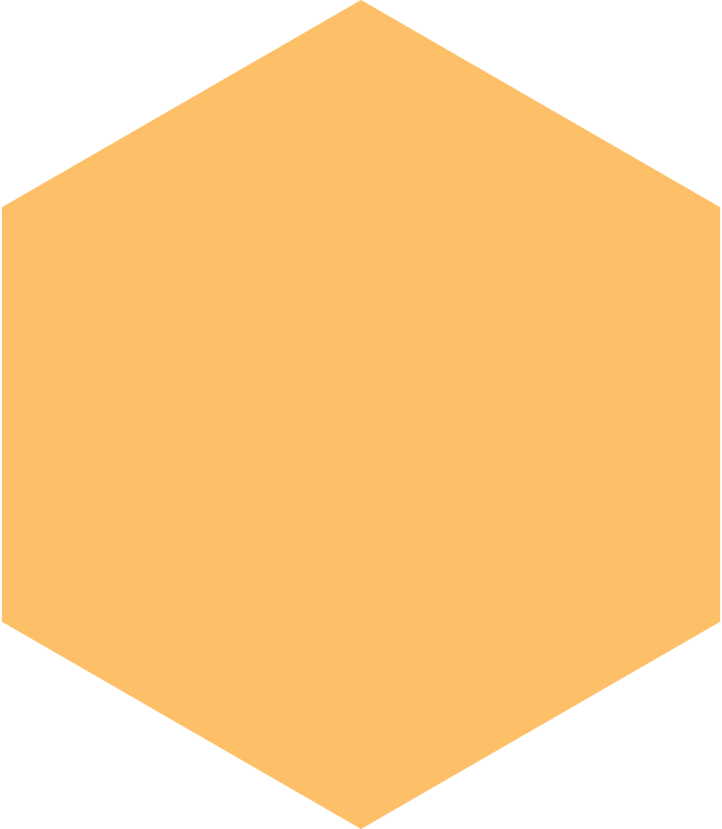 Orange hexagon Illustration in PNG, SVG
