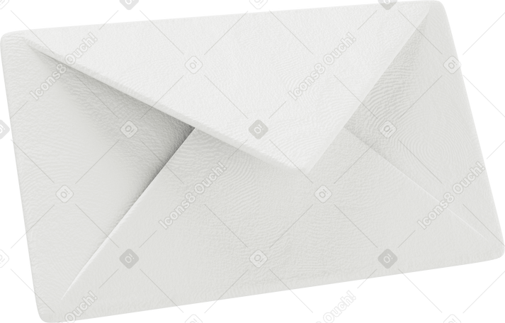 3d 白い封筒 のpngとsvgでのイラスト