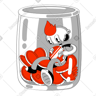 Money saving jar with coins and guy PNG, SVG