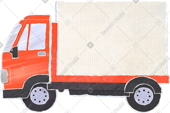 red big truck PNG, SVG