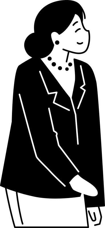 woman in a suit PNG, SVG