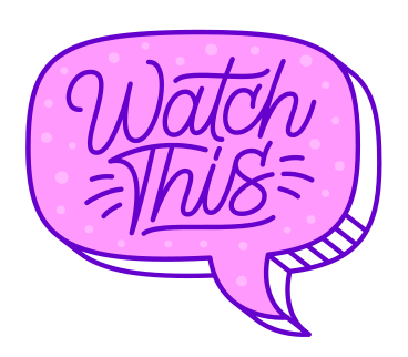 lettering sticker watch this dots text PNG, SVG