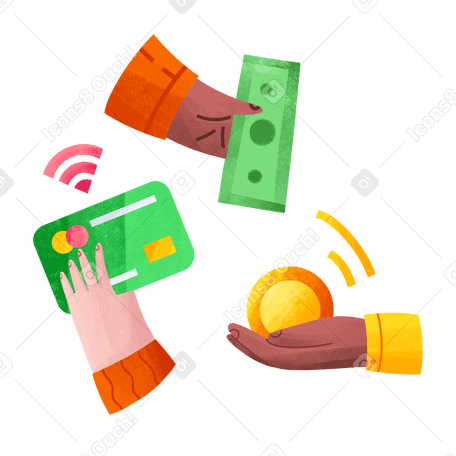 Various means of payment PNG, SVG