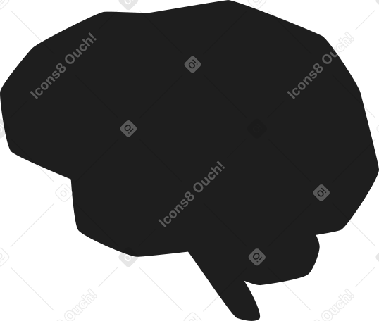 shadow of brain Illustration in PNG, SVG