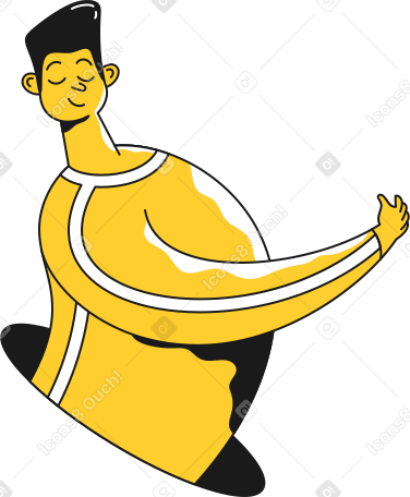 half of a man with closed eyes Illustration in PNG, SVG