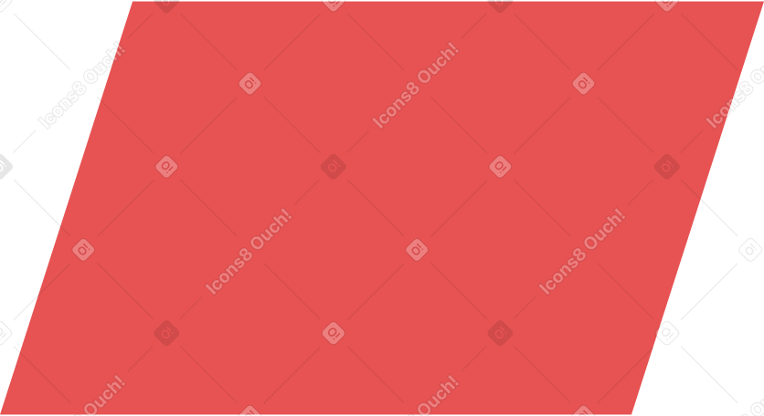 red parallelogram PNG、SVG