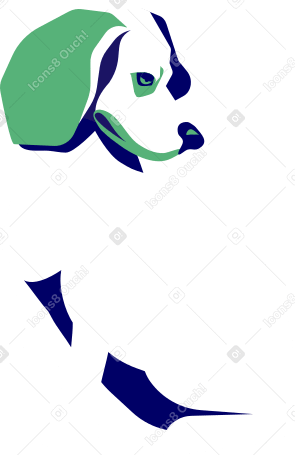 sad dog looks somewhere PNG、SVG