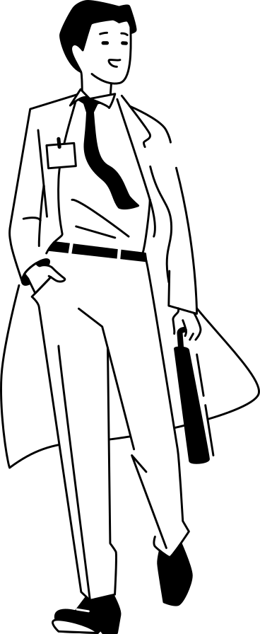 doctor holding a briefcase PNG, SVG