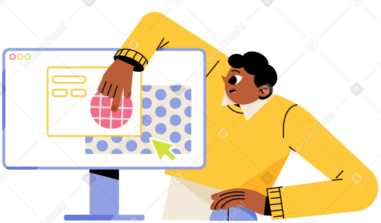 Business coach explains the material Illustration in PNG, SVG