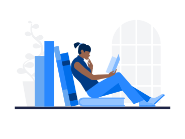 Woman reading a book PNG, SVG