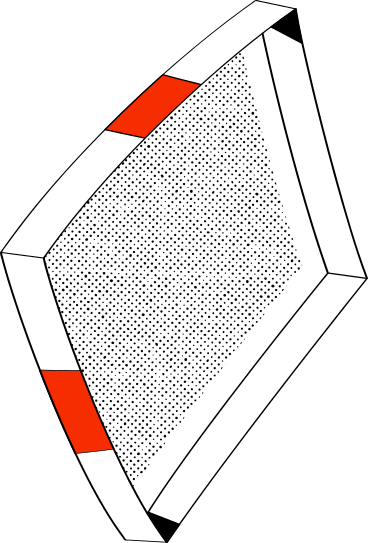 Kastendeckel mit roten streifen PNG, SVG
