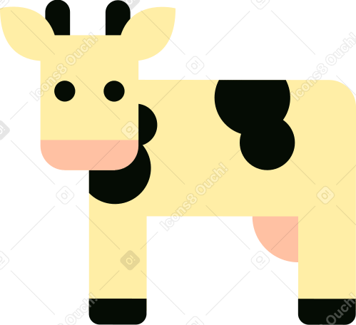 cow Illustration in PNG, SVG