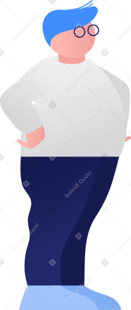 fat boy standing Illustration in PNG, SVG