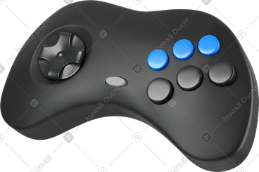 Black old game controller side view PNG, SVG